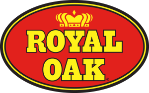 Royal Oak logo with red background and yellow text