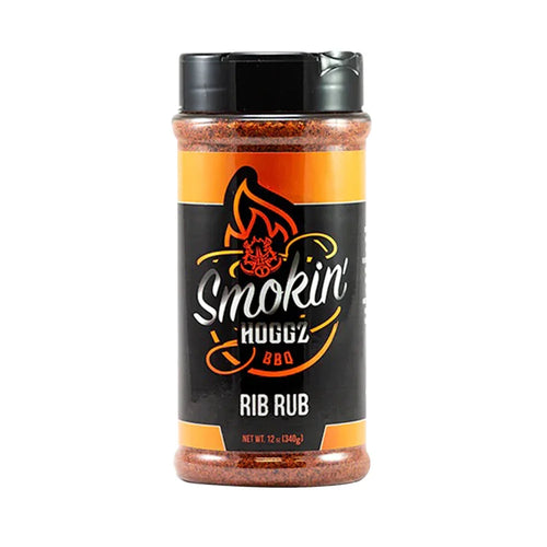 Jar of Smokin' Hoggz BBQ Rib Rub on a white background